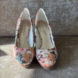 Vintage Never Worn Christian Siriano Multicolor Floral Heels